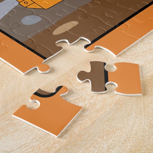 重い装置のスキッドの雄牛のパズル ジグソーパズル (側面)