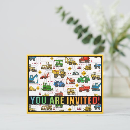 重い装置のテーマはパーティの招待状をからかいます 招待状 (スタンド正面)