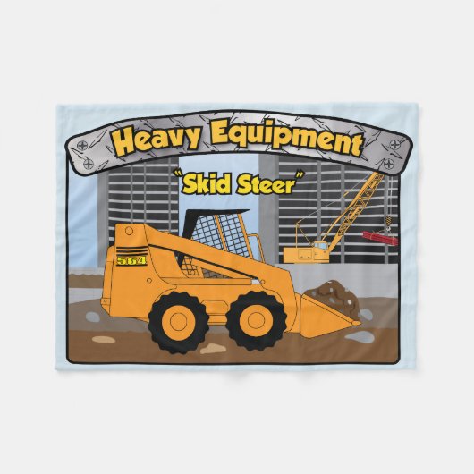 重い装置のバケット式積込機のスキッドの雄牛毛布 フリースブランケット (正面(横))