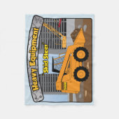 重い装置のバケット式積込機のスキッドの雄牛毛布 フリースブランケット (正面)