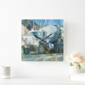 重い輸送のセメントのトラックの柱時計 スクエア壁時計 (ホーム)