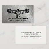 重い重量をスクワットする人 | 金属グランジ ロイヤリティカード (正面/裏面)