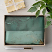 重い金ゴールドビクトリアンオーナメントターコイズヴィンテージ 薄葉紙 (ギフト)