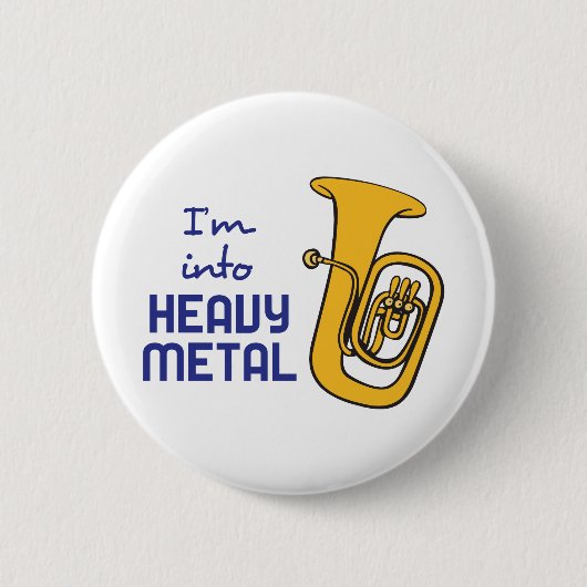 重い金属に変わる 缶バッジ (正面)