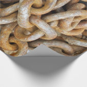 重い錆つかせた金属の鎖 ラッピングペーパー (角)