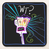 重い？何を??絵文字 スクエアペーパーコースター (正面)