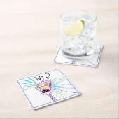 重い？何を??絵文字 スクエアペーパーコースター (インサイチュ)