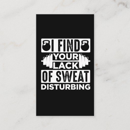 重おもしろい量挙げグラフィックジムスポーツアスリート 名刺 (正面)