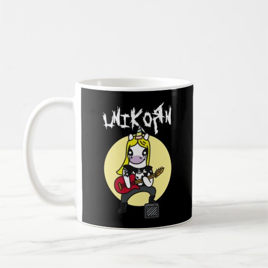 重おもしろい金属ユニコーン コーヒーマグカップ (左)