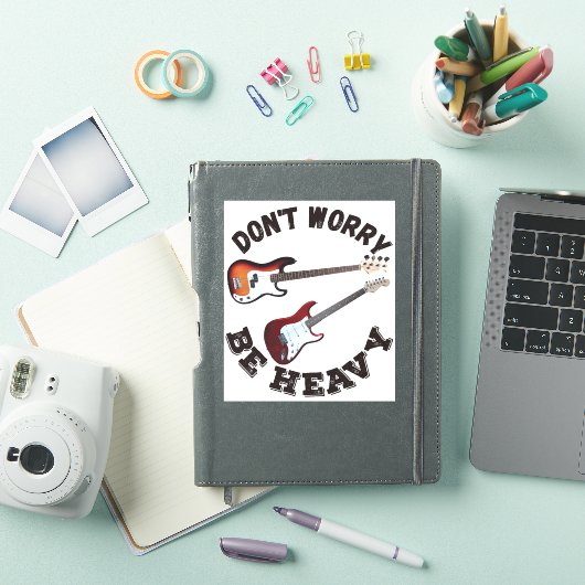 重くなるのを心配しない – ギターとベースのデザイン シール (iPadカバー)