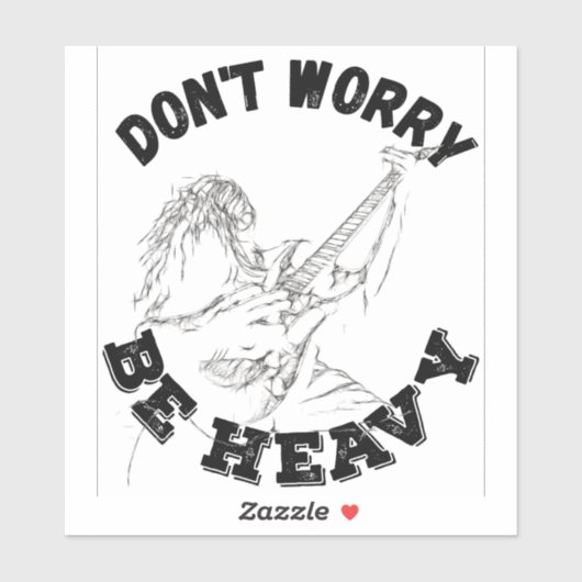 重くなるのを心配しない – ギターデザイン シール (シート)