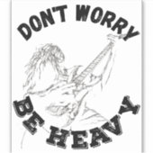 重くなるのを心配しない – ギターデザイン シール (正面)