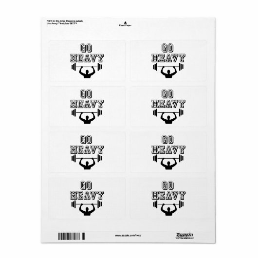 重くなる ラベル (フルシート)