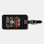 重く持ち上げて殺すのが難しくなる ラゲッジタグ (正面横)