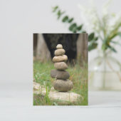 重なったバランスの取れた岩 ポストカード (スタンド正面)