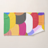 重なりはかりで測合う円パターン バスタオルセット (ハンドタオル)