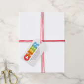 重なりカラフル合う応援クリスマスの願い ギフトタグ (より糸付き)