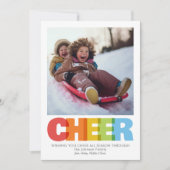 重なりカラフル合う応援クリスマスウィッシュ写真 シーズンカード (正面)