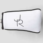 重なりモダン合うイニシャルの表示 ゴルフヘッドカバー (正面)