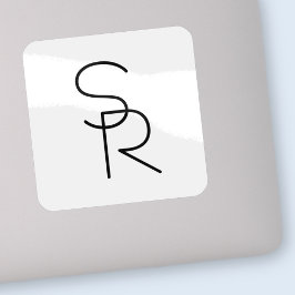 重なりモダン合うイニシャルの表示 シール