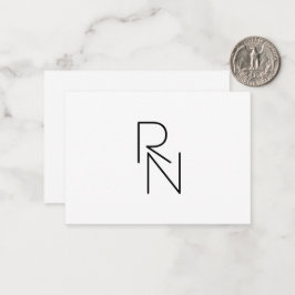 重なりモダン合うイニシャルの表示 ノートカード