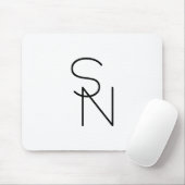 重なりモダン合うイニシャルの表示 マウスパッド (マウス)