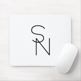 重なりモダン合うイニシャルの表示 マウスパッド