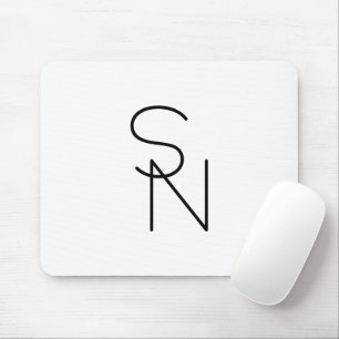 重なりモダン合うイニシャルの表示 マウスパッド