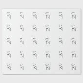 重なりモダン合うイニシャルの表示 ラッピングペーパー (フラット)