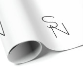 重なりモダン合うイニシャルの表示 ラッピングペーパー (ロールコーナー)