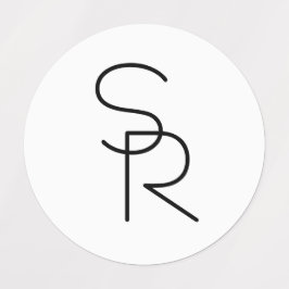 重なりモダン合うイニシャルの表示 ラベル