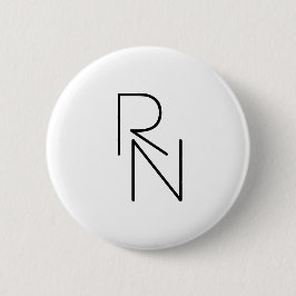 重なりモダン合うイニシャルの表示 缶バッジ