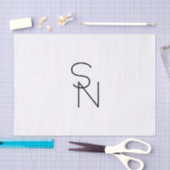 重なりモダン合うイニシャルの表示 薄葉紙 (クラフト)