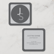 重なりモダン合うモノグラムのイニシャル | グレー