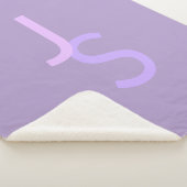 重なりモダン合うモノグラムのイニシャル | パープル シェルパブランケット (3/4)