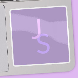 重なりモダン合うモノグラムのイニシャル | パープル シール