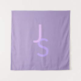 重なりモダン合うモノグラムのイニシャル | パープル タペストリー