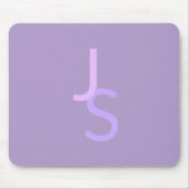 重なりモダン合うモノグラムのイニシャル | パープル マウスパッド (正面)