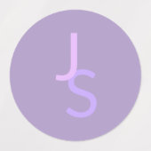 重なりモダン合うモノグラムのイニシャル | パープル ラベル (デザイン1)