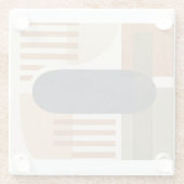 重なりモダン合う地域を特徴とする抽象デザイン ガラスコースター (裏面)