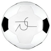 重なり合うイニシャル |白黒表示 サッカーボール (回転)