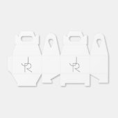 重なり合うイニシャル |白黒表示 フェイバーボックス (折り畳みなし)