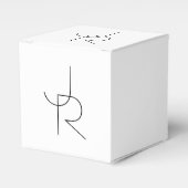 重なり合うイニシャル |白黒表示 フェイバーボックス (正面サイド)