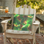 重なり合うテクスチャ付き燃えた緑のらせん状 アウトドアクッション (椅子)