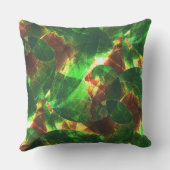 重なり合うテクスチャ付き燃えた緑のらせん状 アウトドアクッション (裏面)