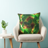 重なり合うテクスチャ茶色から緑のらせん状 クッション (椅子)