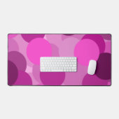 重なり合うピンクの円 デスクマット (キーボード&マウス)