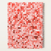 重なり合うミニマス、サンゴのトーンまたは赤 プランナー手帳 (裏面)