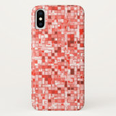 重なり合うミニマス、赤またはサンゴの色調 Case-Mate iPhoneケース (裏面)