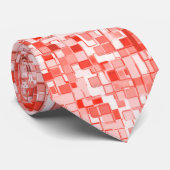 重なり合うミニマス、赤または珊瑚の色調 ネクタイ (ロール)